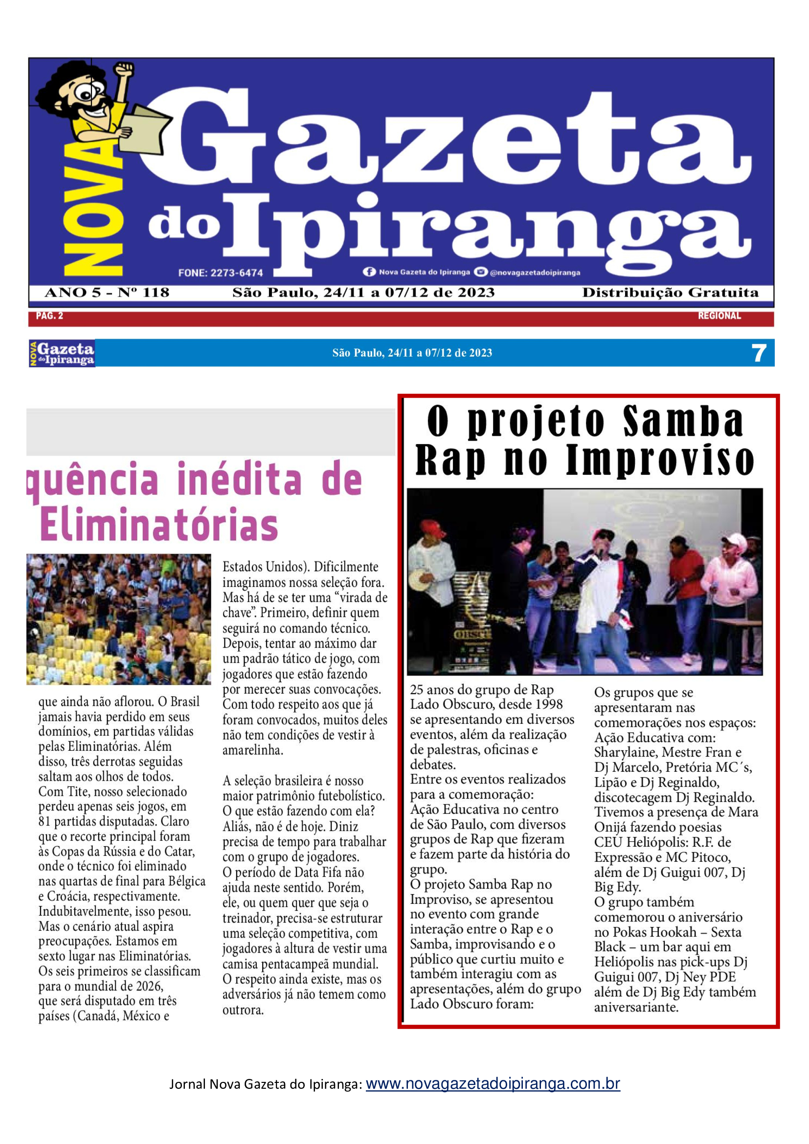 Samba Rap no Improviso nos 25 anos do grupo de Rap Lado Obscuro - Jornal Gazeta do Ipiranga